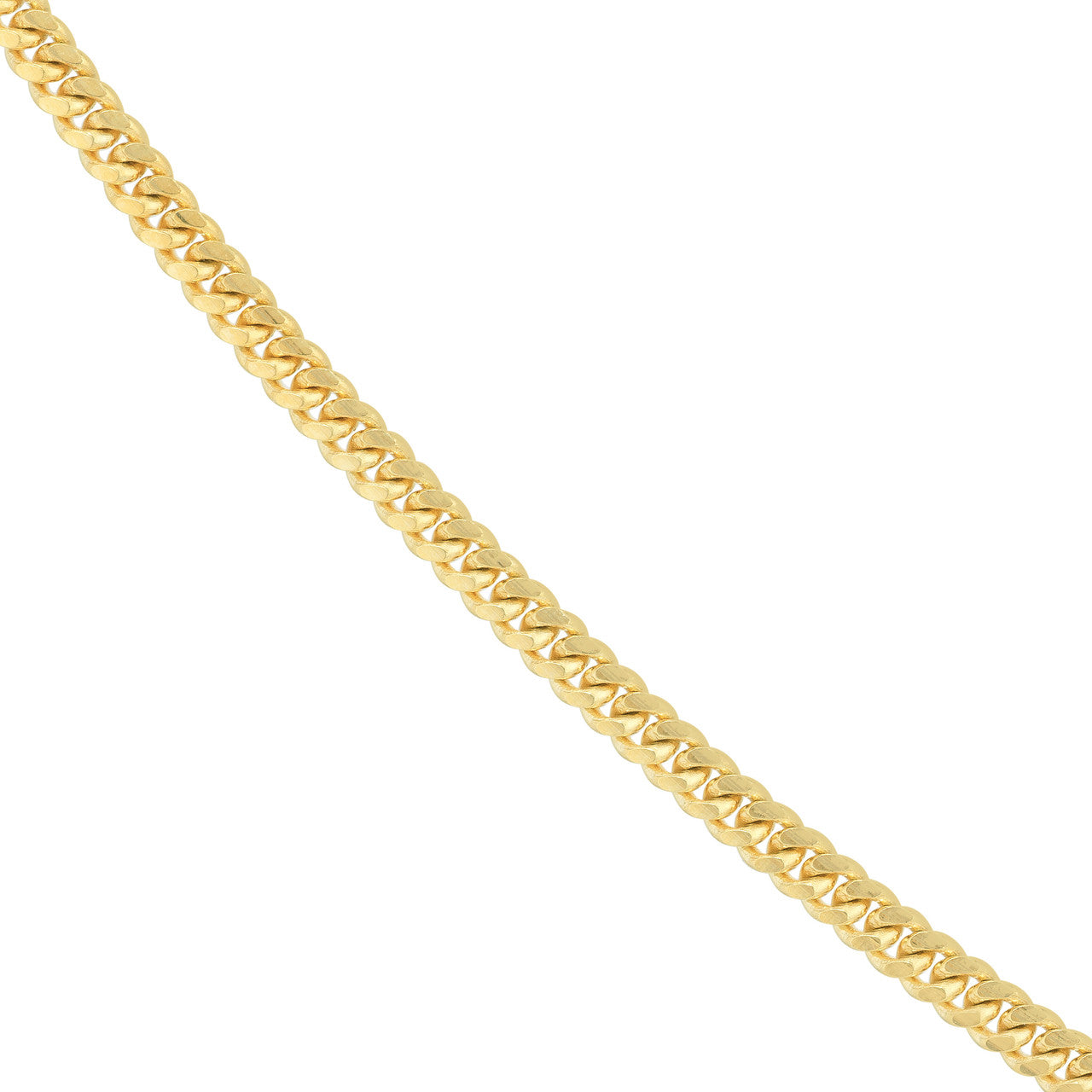 14K Yellow Gold 2.80mm Solid Miami Cuban Link Chain with Lobster Lock