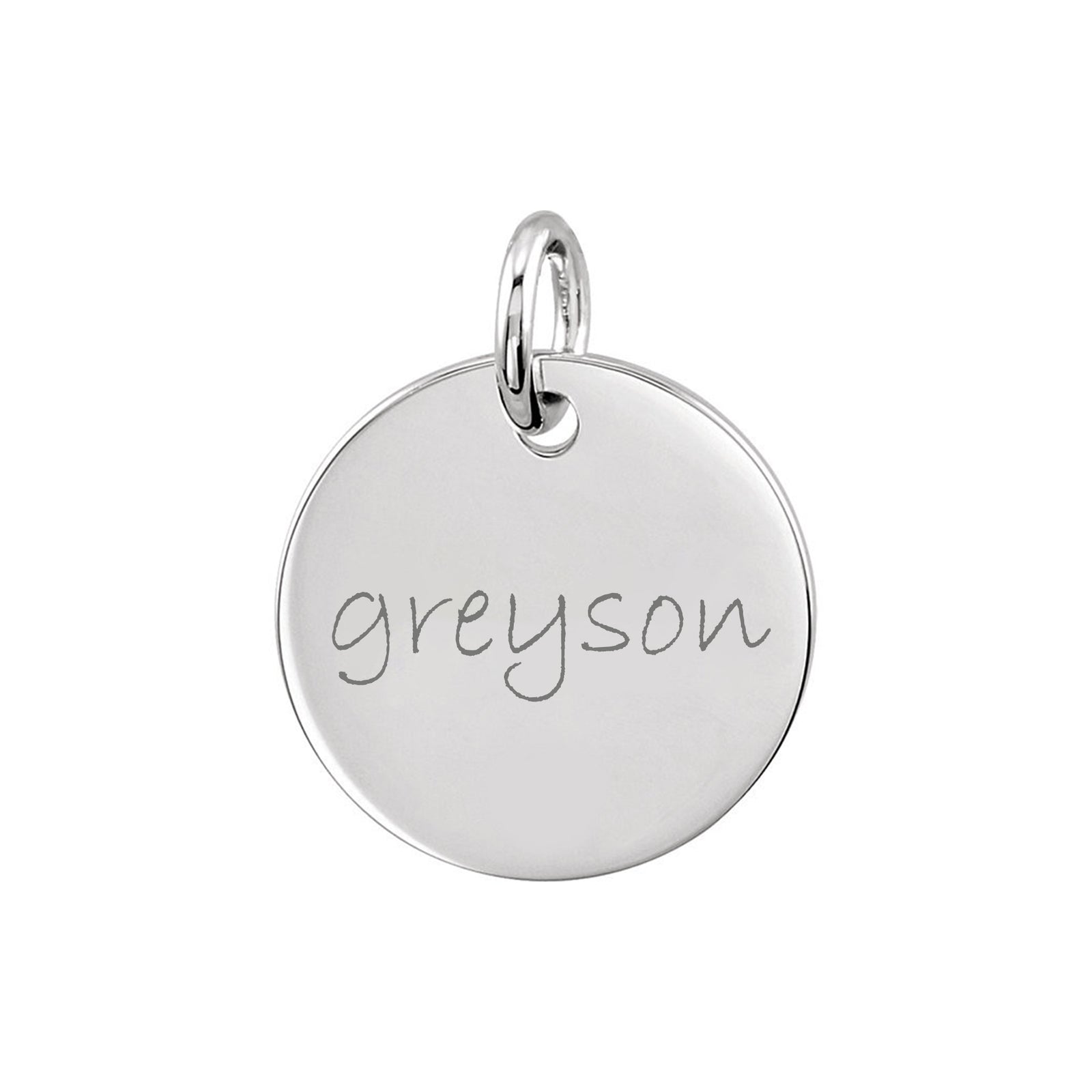 Personalized Medium Disc Pendant
