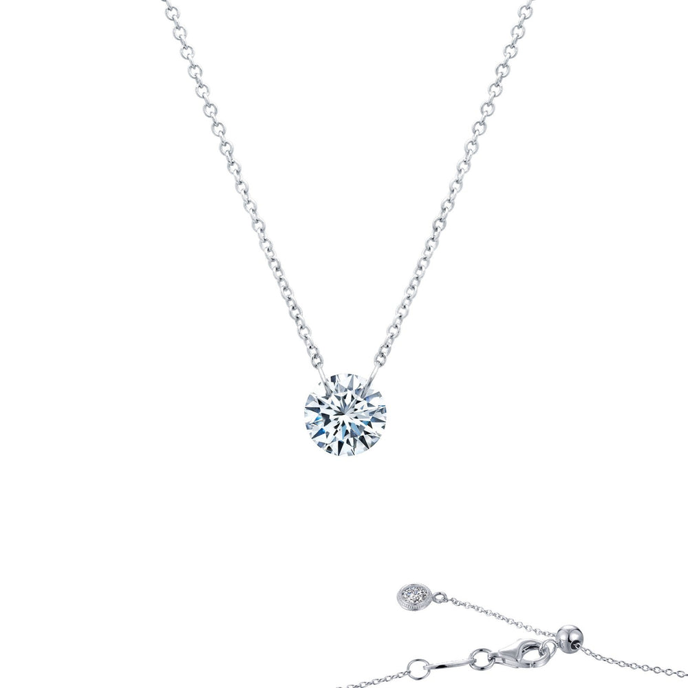 Lafonn Simulated Diamond 1.00ct Frameless Solitaire Necklace N0090CLP