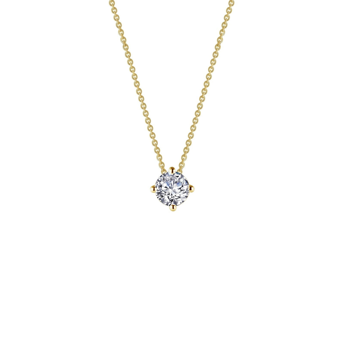 Lafonn Simulated Diamond 0.65ct East West Prong Solitaire Necklace N0152CLG