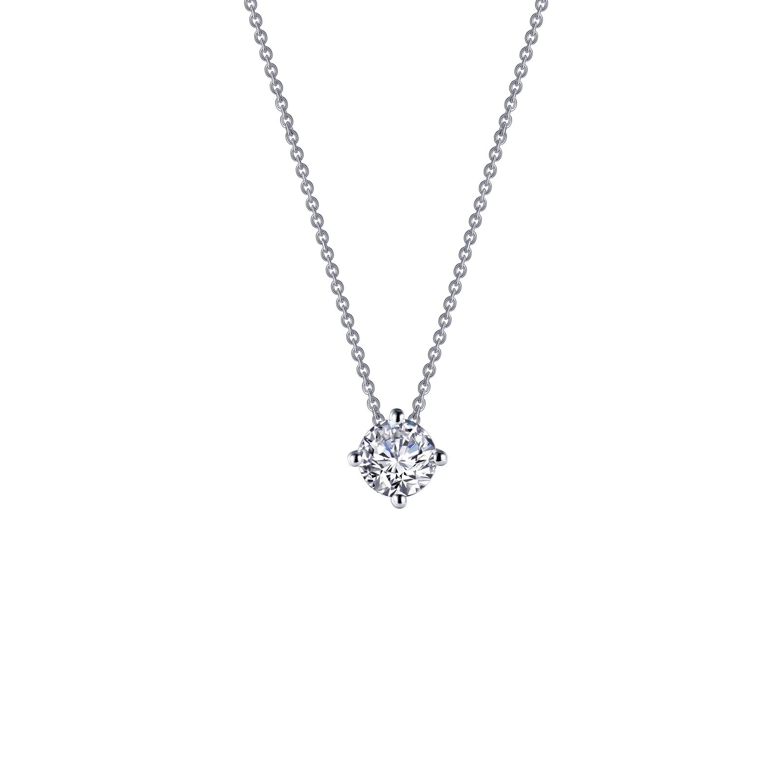 Lafonn Simulated Diamond 0.65ct East West Prong Solitaire Necklace N0152CLP