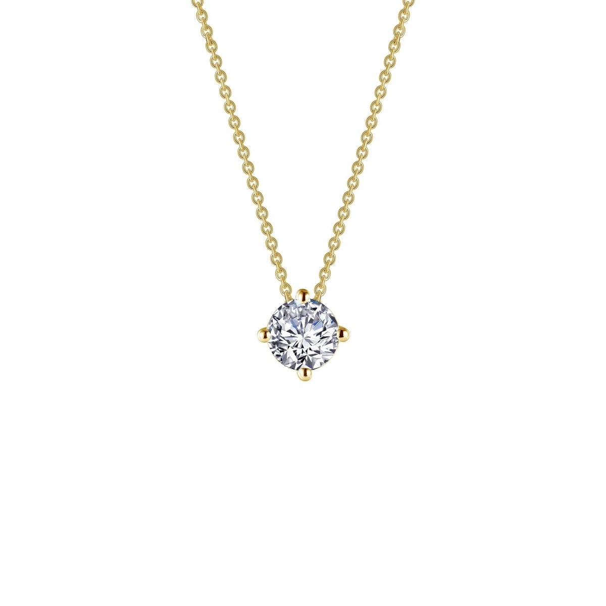 Lafonn Simulated Diamond 1.00ct East West Prong Solitaire Necklace N0154CLG