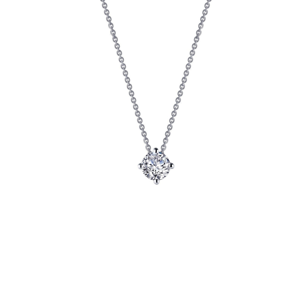 Lafonn Simulated Diamond 0.50ct East West Prong Solitaire Necklace N0172CLP