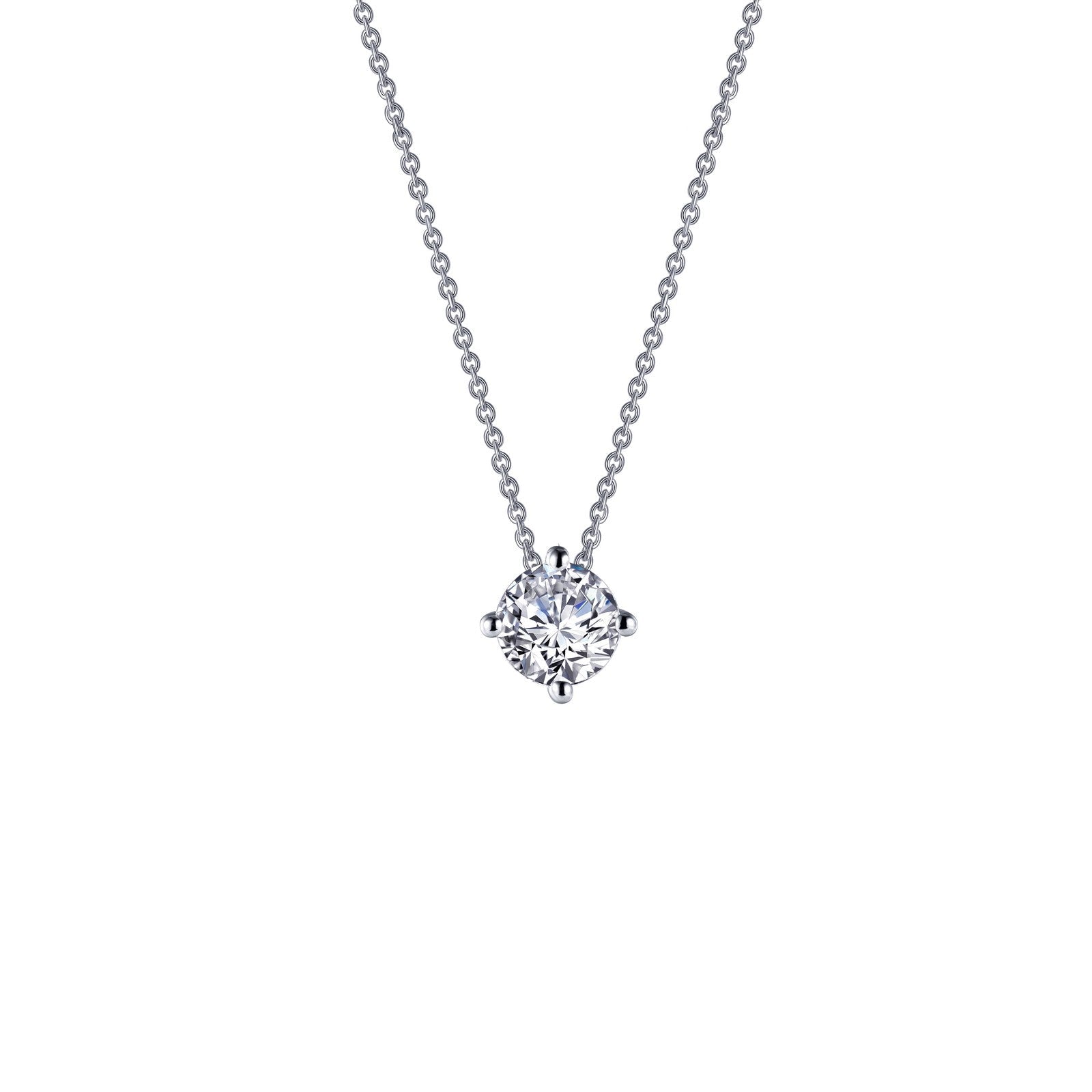 Lafonn Simulated Diamond 0.85ct East West Prong Solitaire Necklace N0173CLP