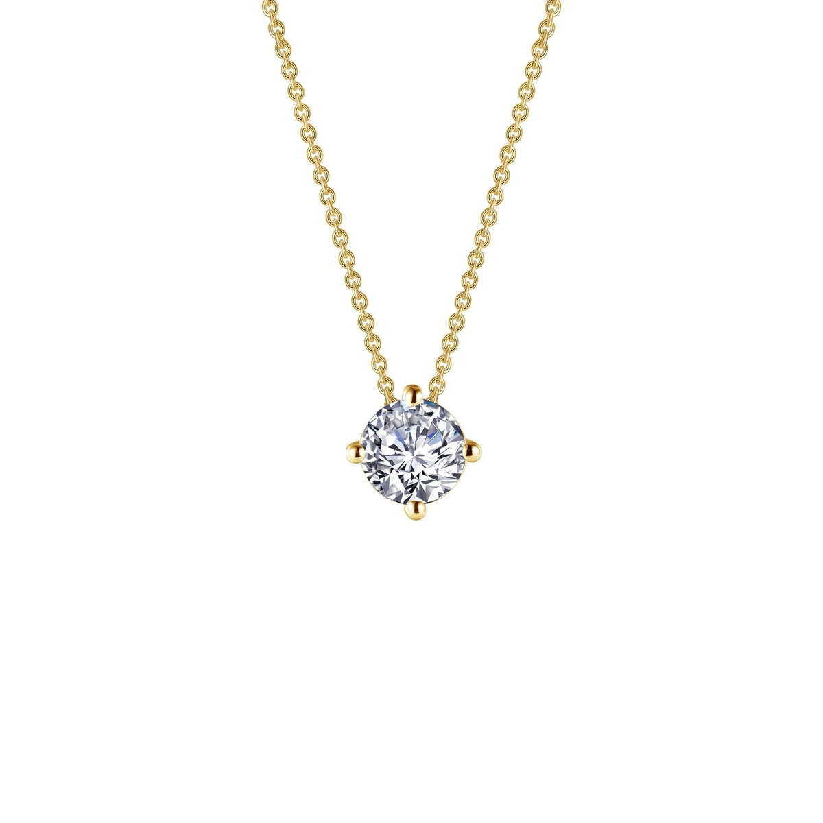 Lafonn Simulated Diamond 1.25ct East West Prong Solitaire Necklace N0174CLG