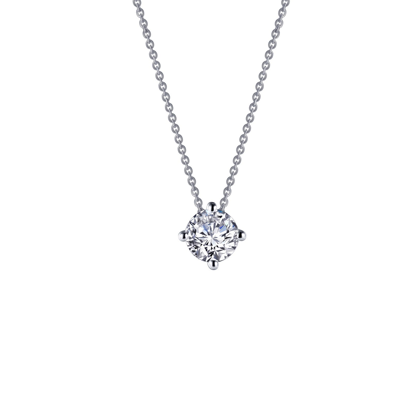 Lafonn Simulated Diamond 1.25ct East West Prong Solitaire Necklace N0174CLP