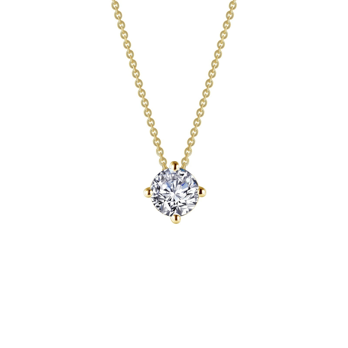 Lafonn Simulated Diamond 1.50ct East West Prong Solitaire Necklace N0175CLG