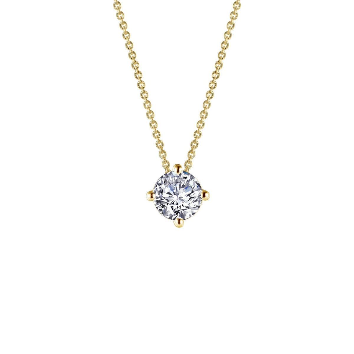 Lafonn Simulated Diamond 1.50ct East West Prong Solitaire Necklace N0175CLG