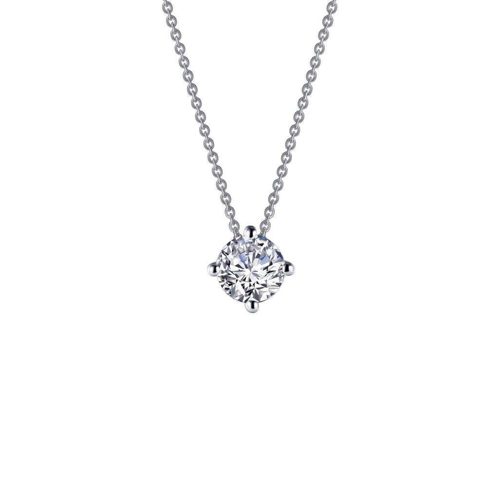 Lafonn Simulated Diamond 1.50ct East West Prong Solitaire Necklace N0175CLP