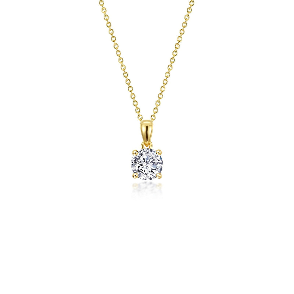 Lafonn Simulated Diamond 0.50ct 4 Prong Solitaire Necklace N0302CLG