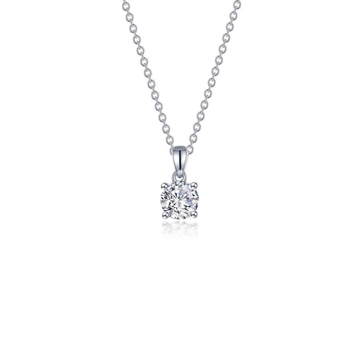Lafonn Simulated Diamond 0.50ct 4 Prong Solitaire Necklace N0302CLP
