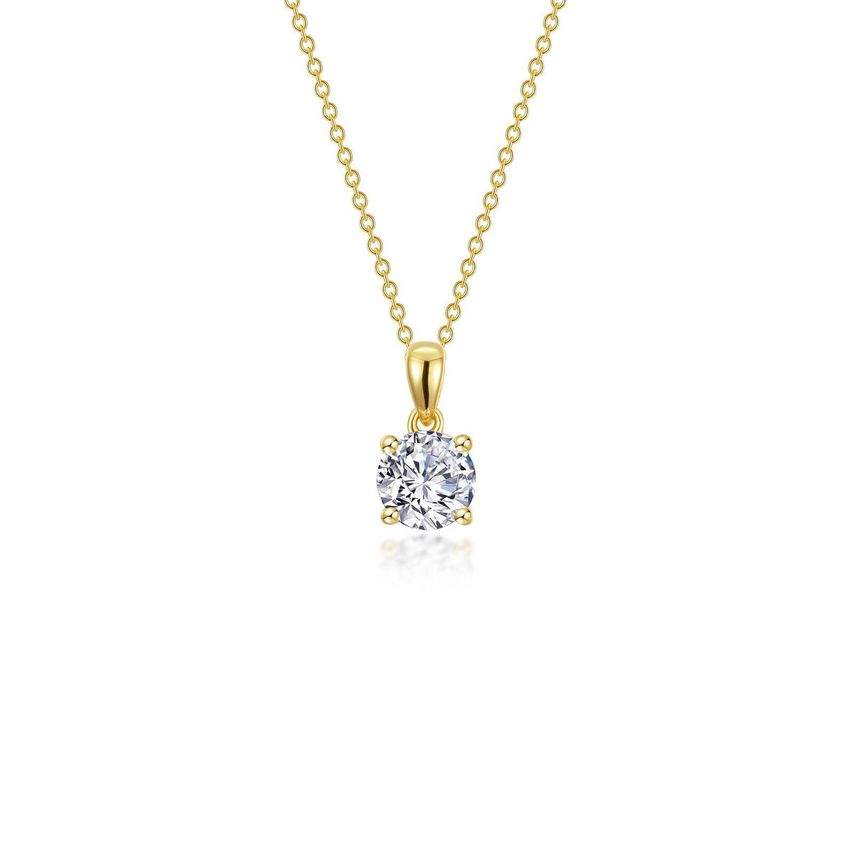 Lafonn Simulated Diamond 0.65ct 4 Prong Solitaire Necklace N0303CLG