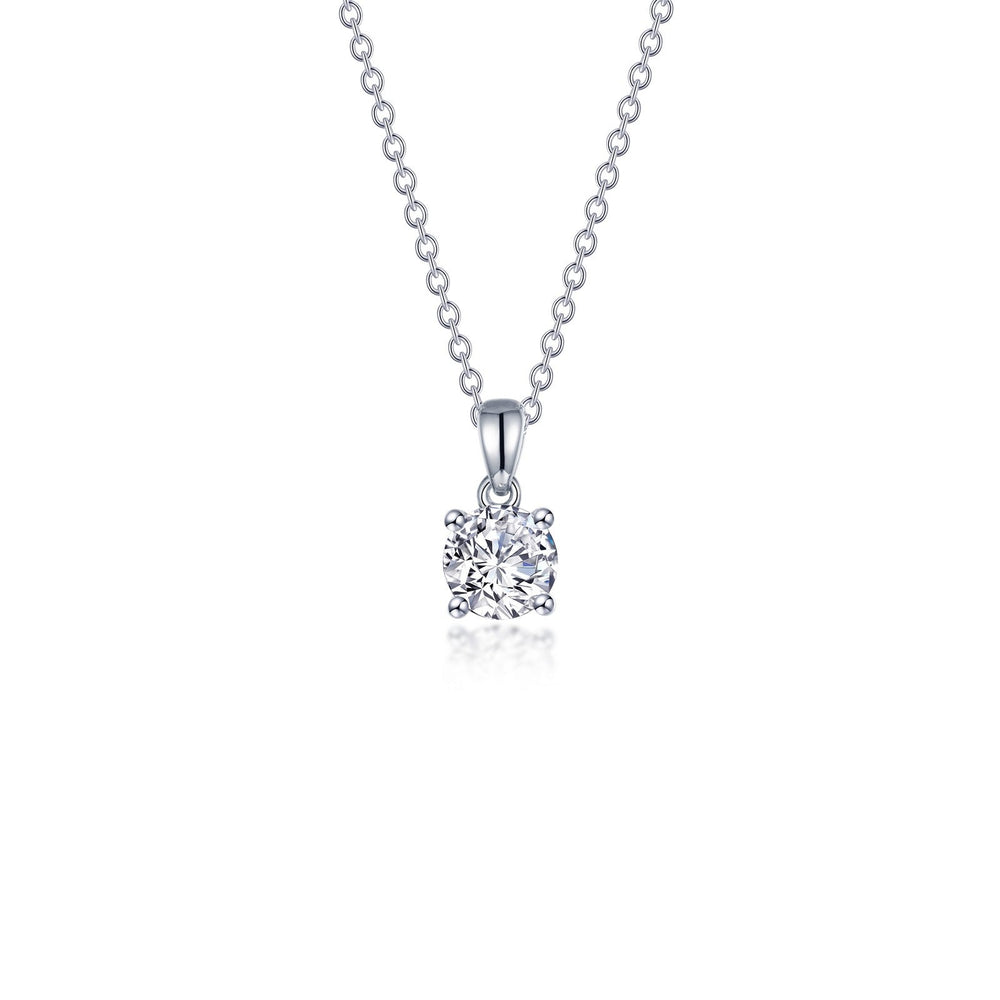 Lafonn Simulated Diamond 0.65ct 4 Prong Solitaire Necklace N0303CLP