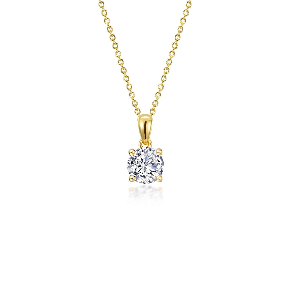 Lafonn Simulated Diamond 0.85ct 4 Prong Solitaire Necklace N0304CLG