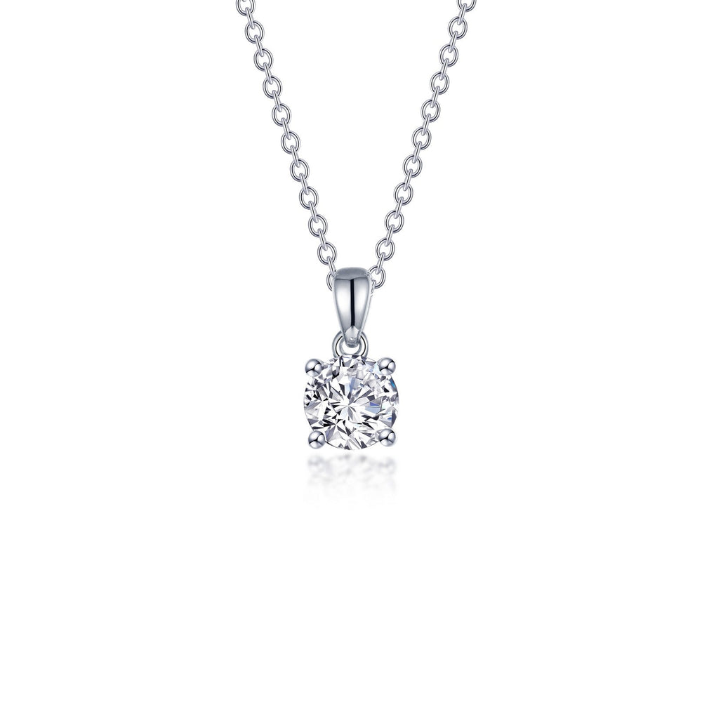 Lafonn Simulated Diamond 1.00ct 4 Prong Solitaire Necklace N0305CLP