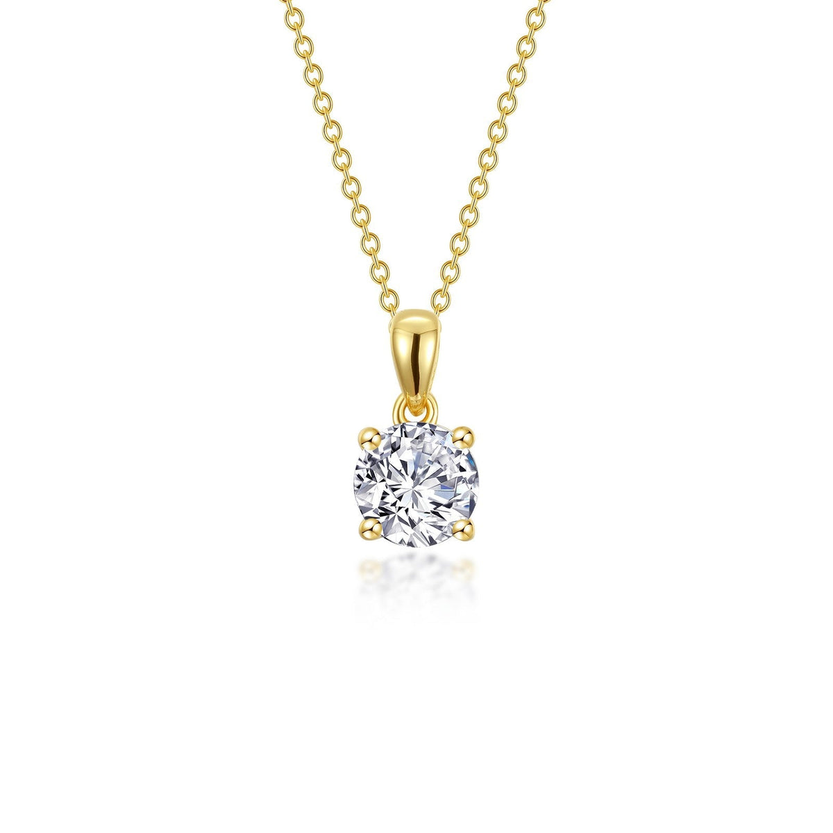 Lafonn Simulated Diamond 1.25ct 4 Prong Solitaire Necklace N0306CLG