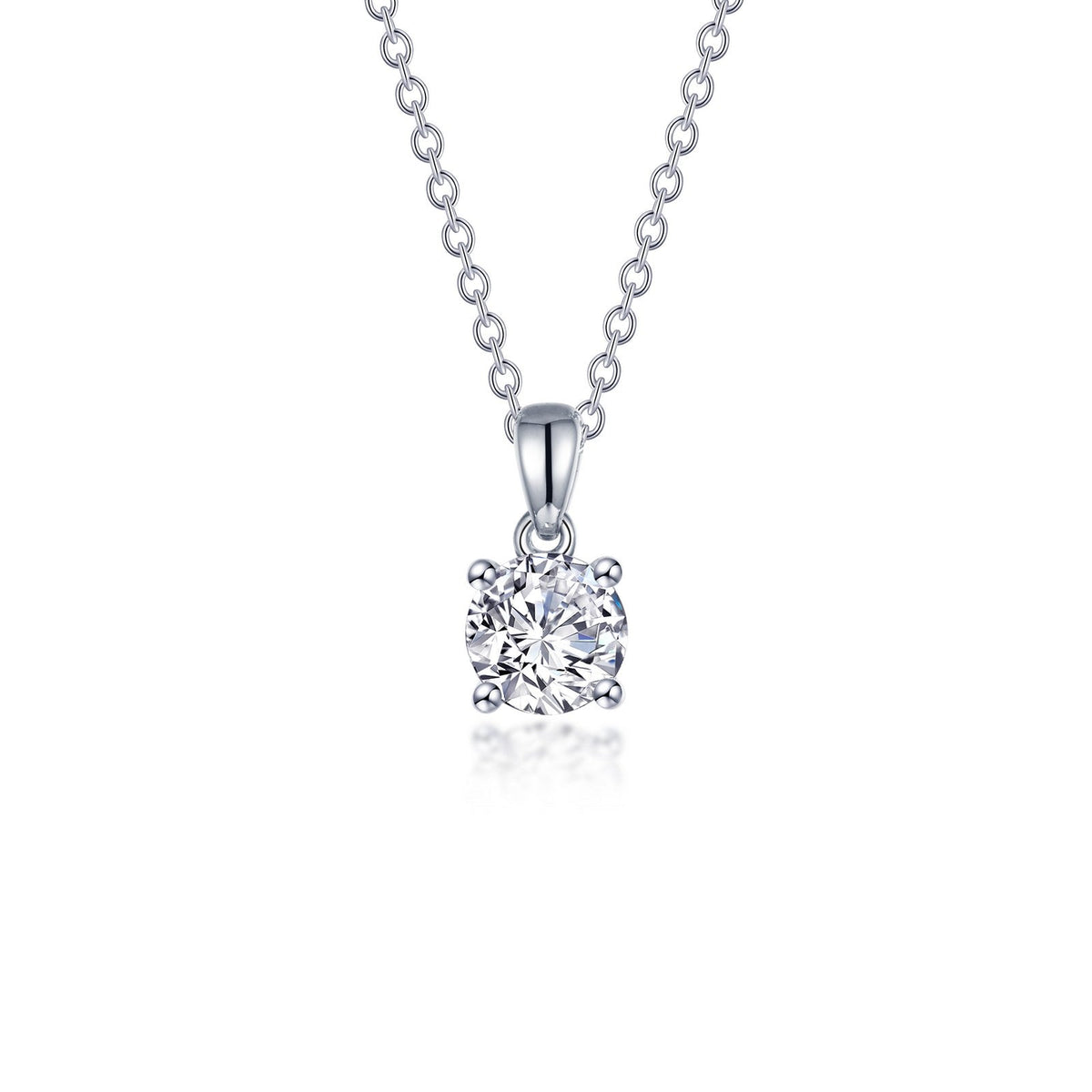 Lafonn Simulated Diamond 1.25ct 4 Prong Solitaire Necklace N0306CLP