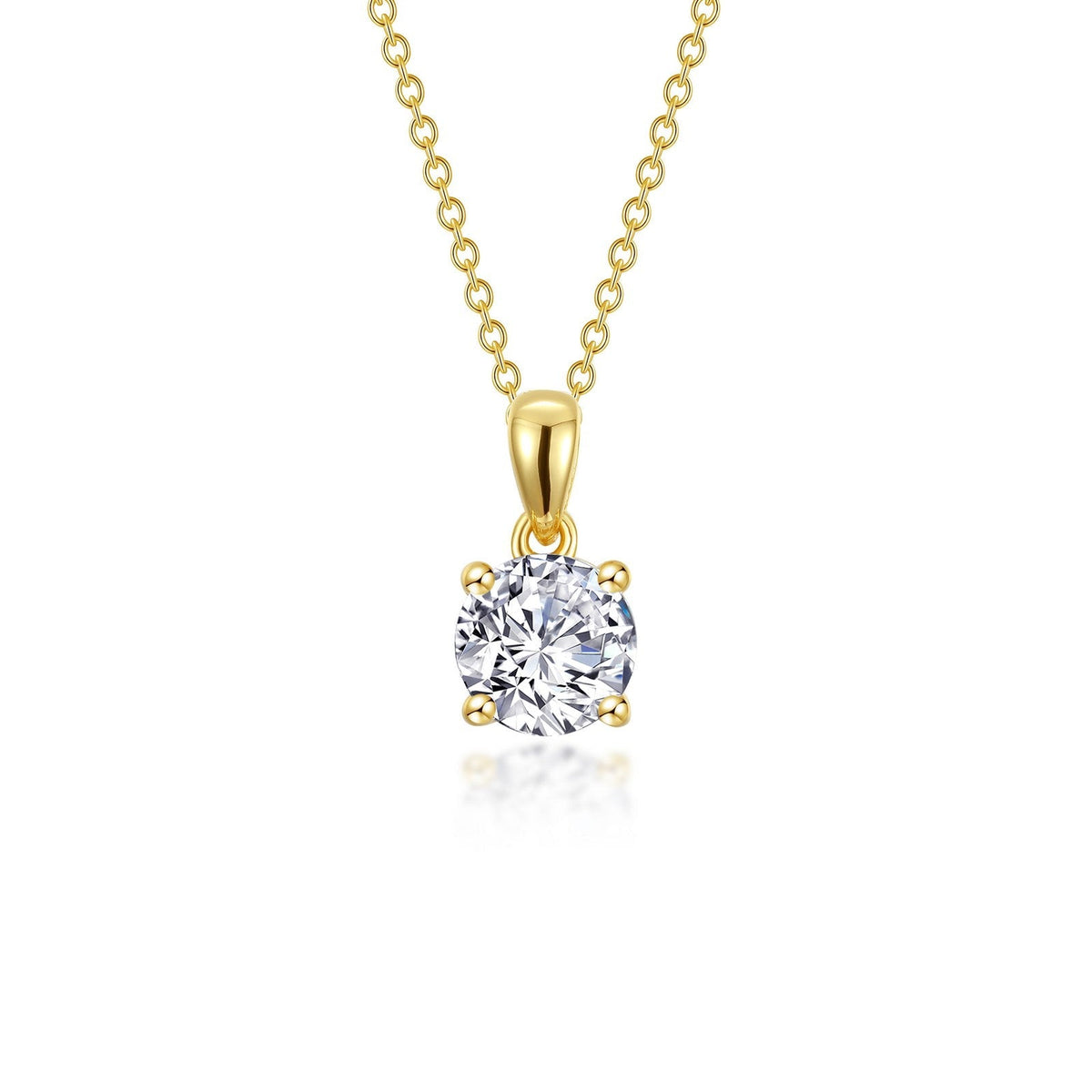 Lafonn Simulated Diamond 1.50ct 4 Prong Solitaire Necklace N0307CLG