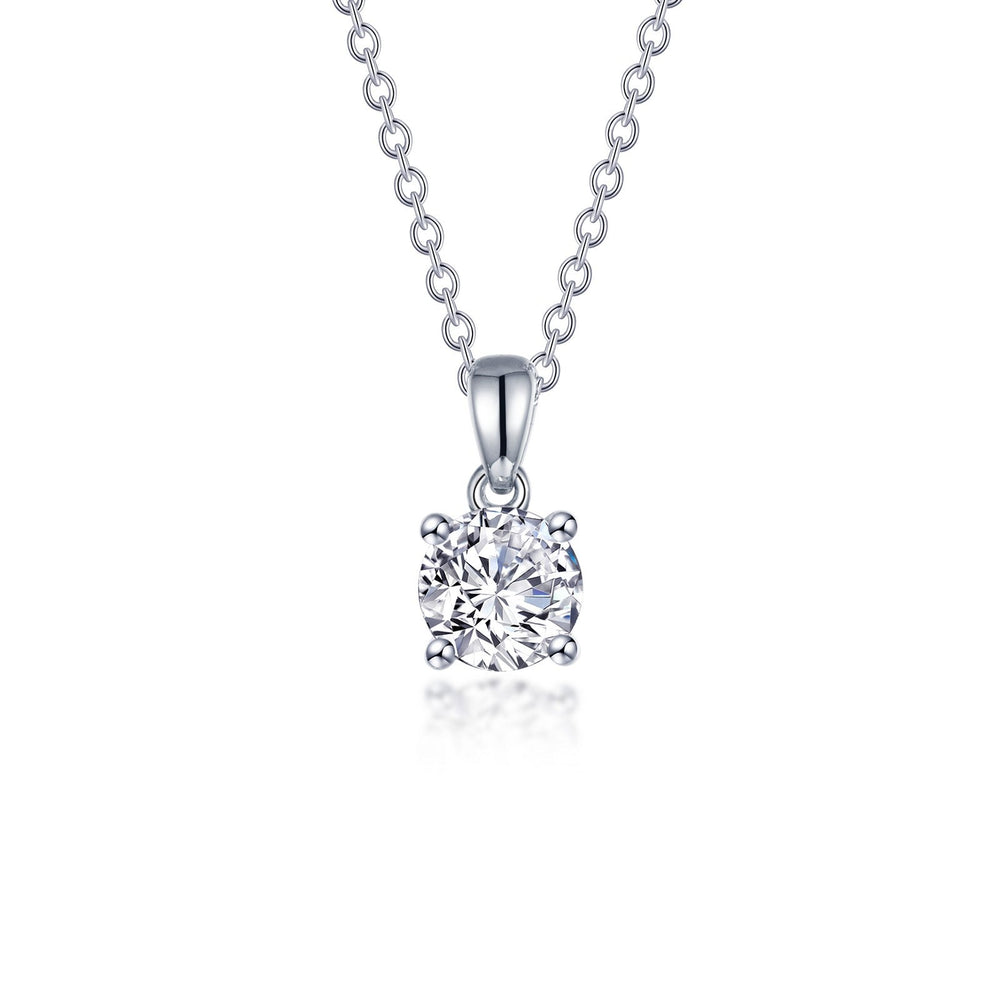 Lafonn Simulated Diamond 1.50ct 4 Prong Solitaire Necklace N0307CLP