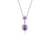 Lafonn Simulated Diamond & Amethyst Oval Halo Necklace N0322AMP20