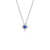Lafonn Simulated Diamond & Blue Sapphire Halo Necklace N0324CSP18