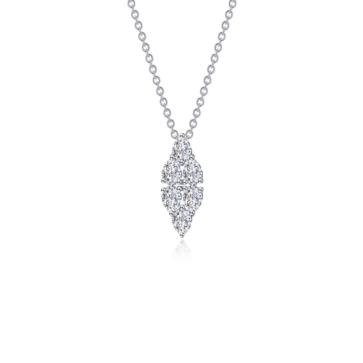 Lafonn Simulated Diamond Cluster Necklace N0326CLP