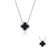 Lafonn Simulated Diamond & Black Onyx Halo Necklace N0334OXP20