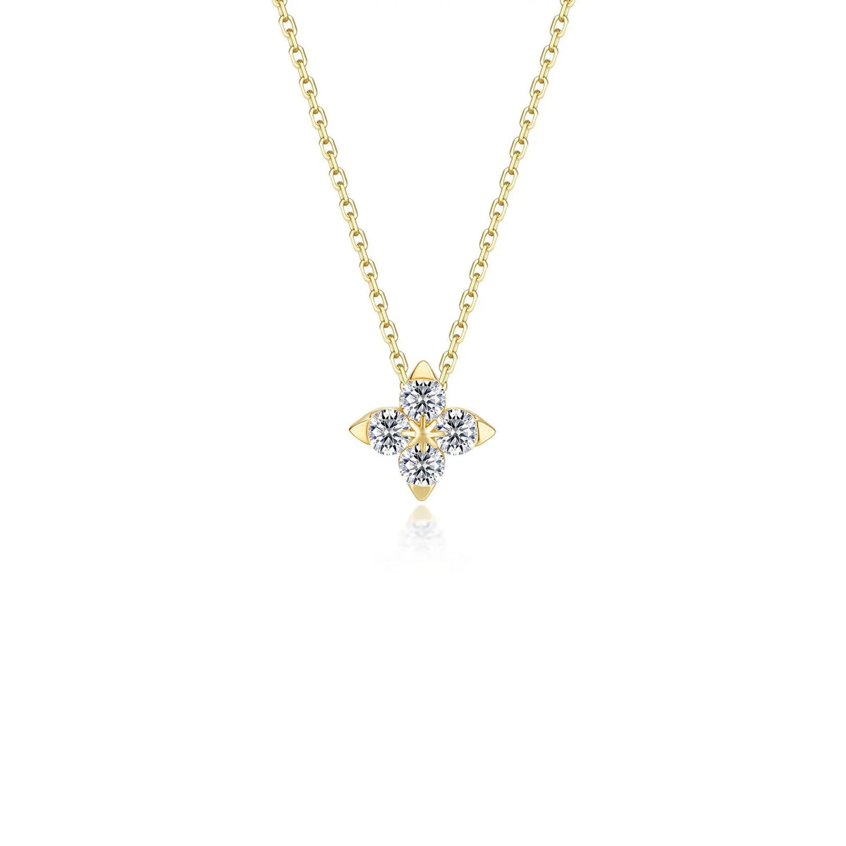 Lafonn Simulated Diamond Trillium Superbloom Necklace N0345CLG