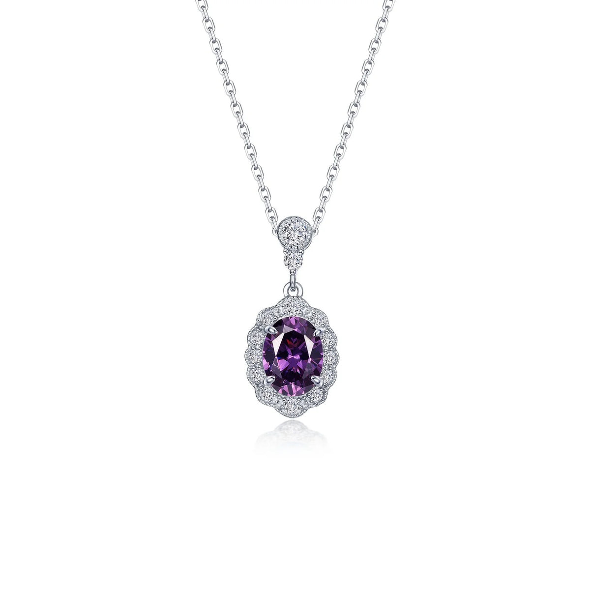 Lafonn Simulated Diamond &amp; Amethyst Twilight Essence Necklace N0353AMP20