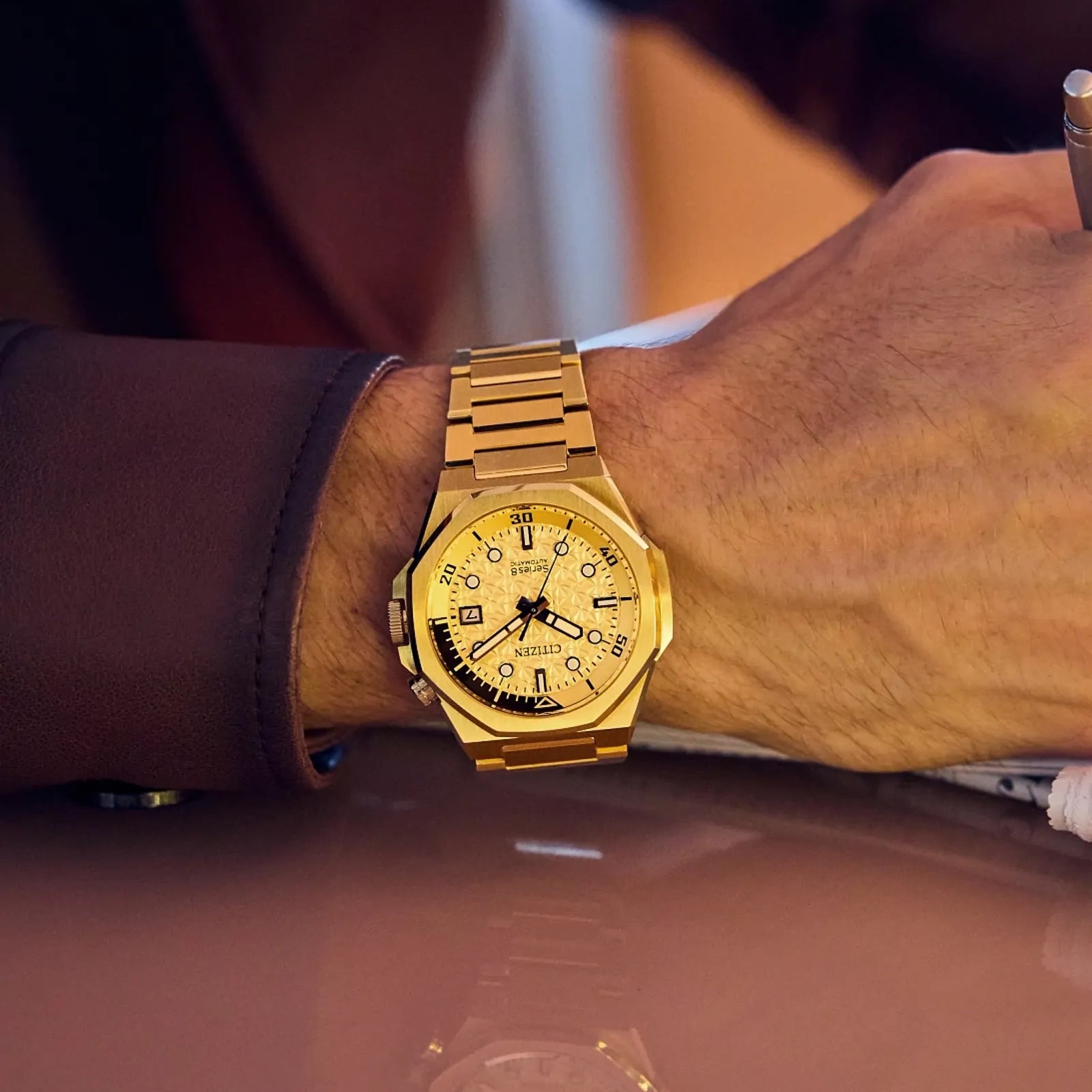 アルナ中 ゴールド Citizen Automatic Limited Edition Series8 890 
