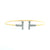 14K Yellow & White Gold 0.24cttw. Diamond "T" Flexible Cuff Bracelet
