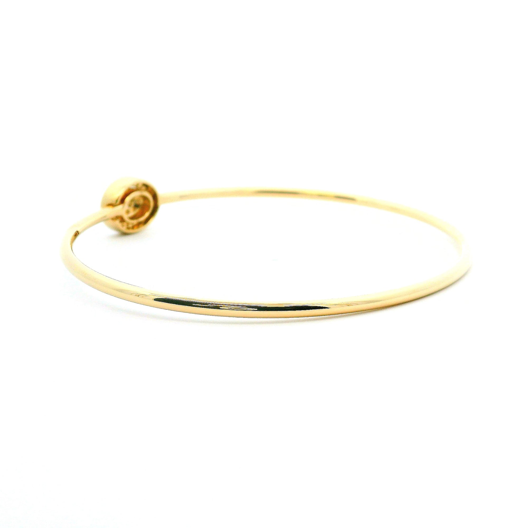 14K Yellow Gold 0.20cttw. Diamond Flexible Bangle Bracelet