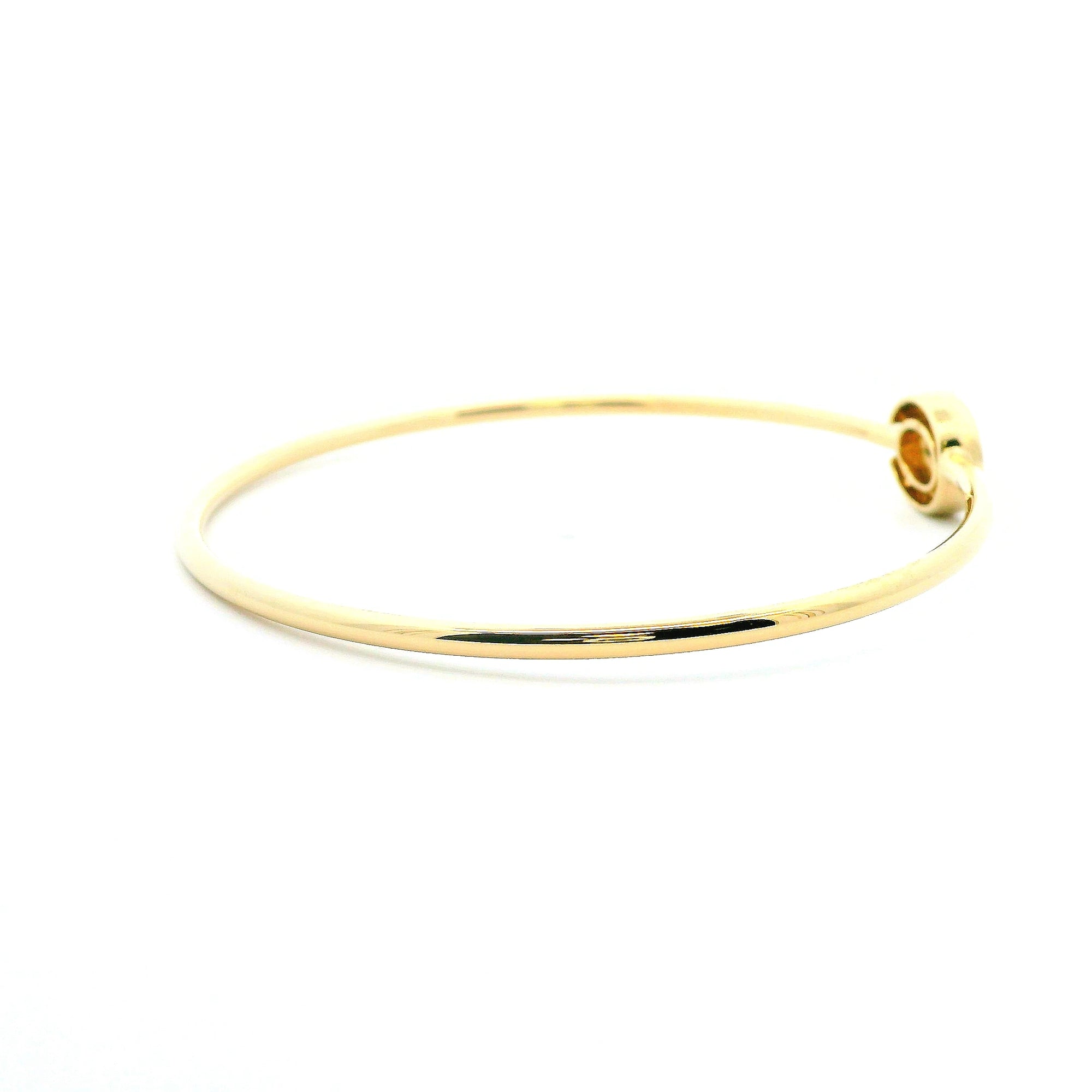 14K Yellow Gold 0.20cttw. Diamond Flexible Bangle Bracelet