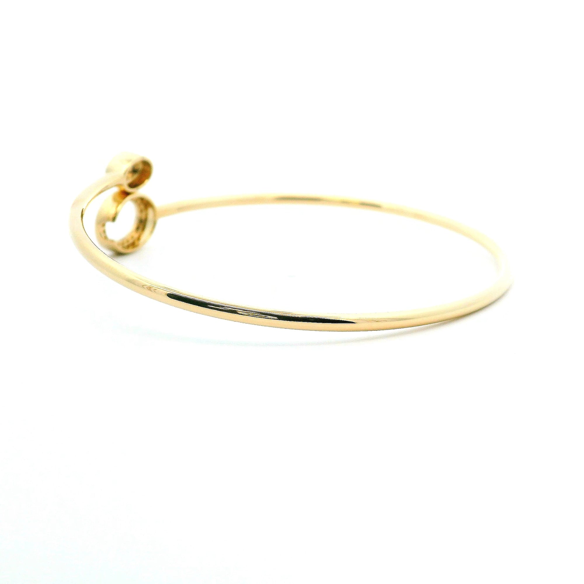 14K Yellow Gold 0.20cttw. Diamond Flexible Bangle Bracelet
