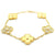 14K Yellow Gold 0.71cttw. Diamond 5 Motif Clover Bracelet