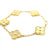 14K Yellow Gold 0.71cttw. Diamond 5 Motif Clover Bracelet