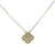 14K Yellow Gold 0.37cttw. Diamond Single Motif Clover Necklace