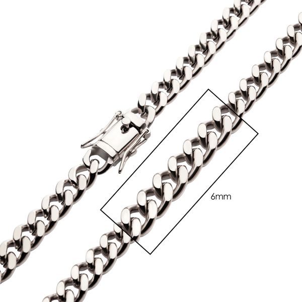 6mm Stainless Steel Miami Cuban Chain 22&quot; NK15006-22