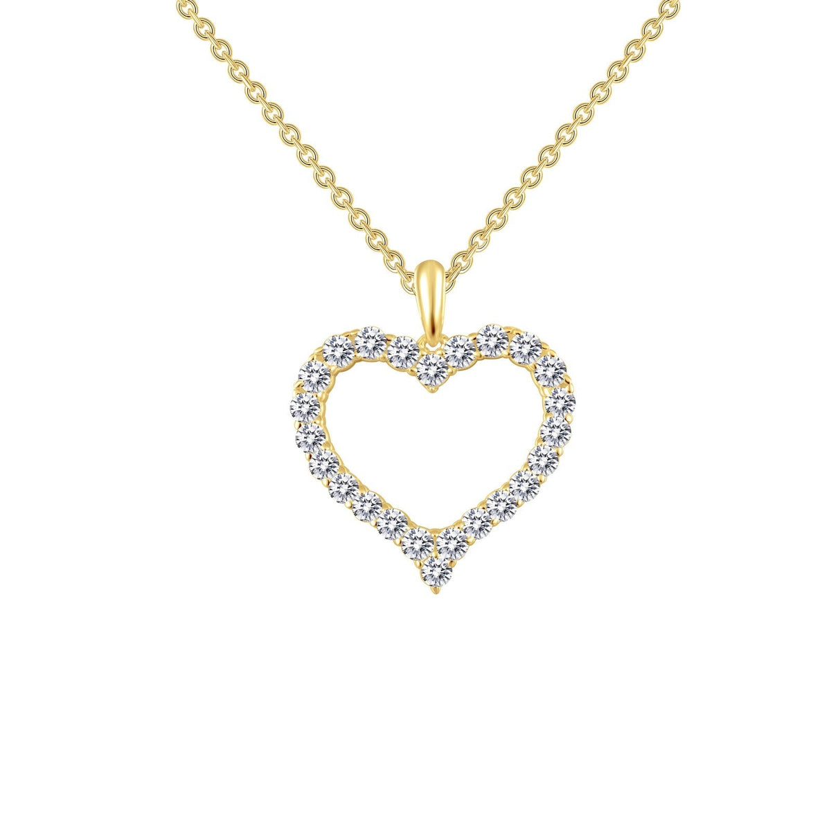 Lafonn Simulated Diamond Open Heart Pendant Necklace P0146CLG