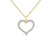 Lafonn Simulated Diamond Open Heart Pendant Necklace P0146CLG