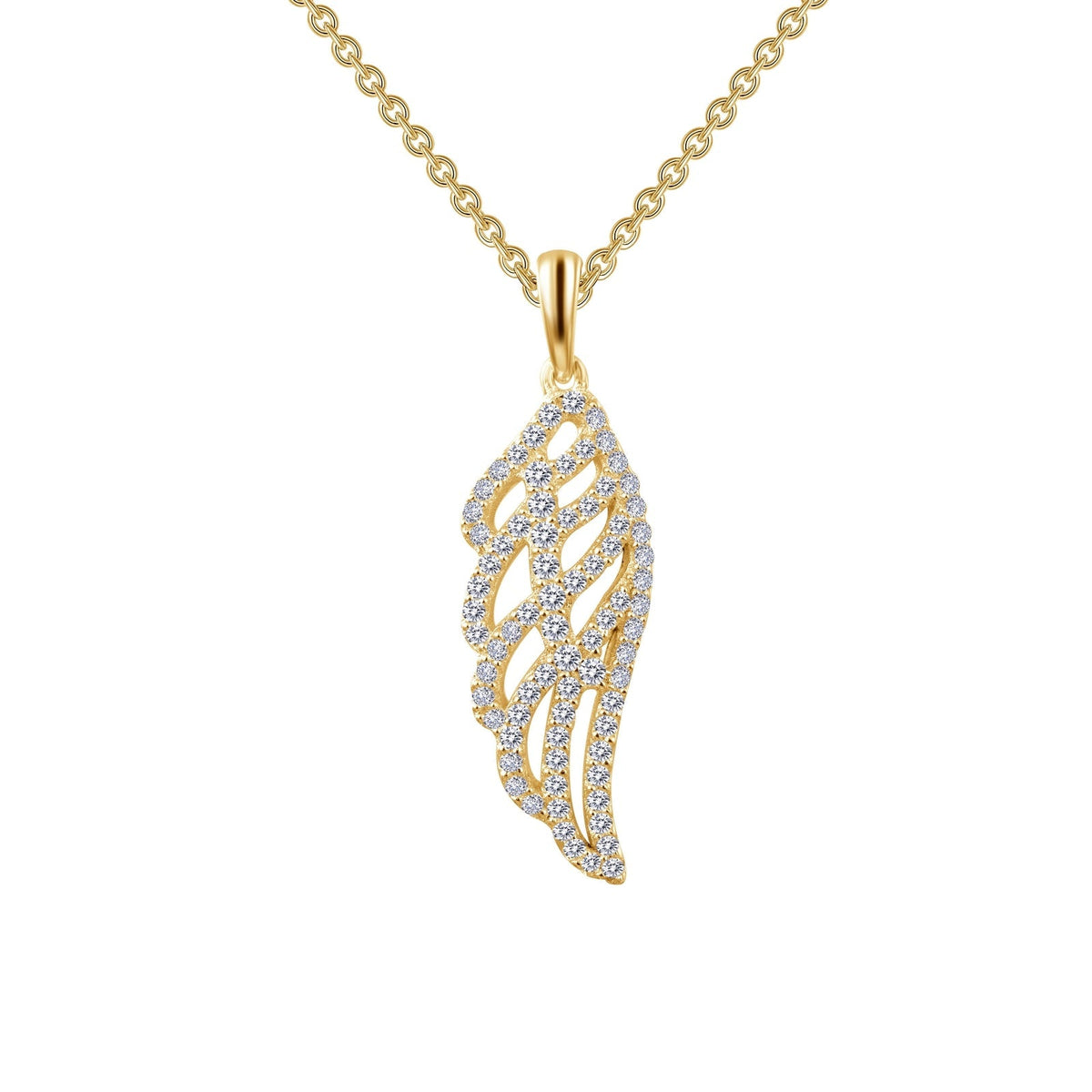 Lafonn Simulated Diamond Angel Wing Pendant Necklace P0173CLG