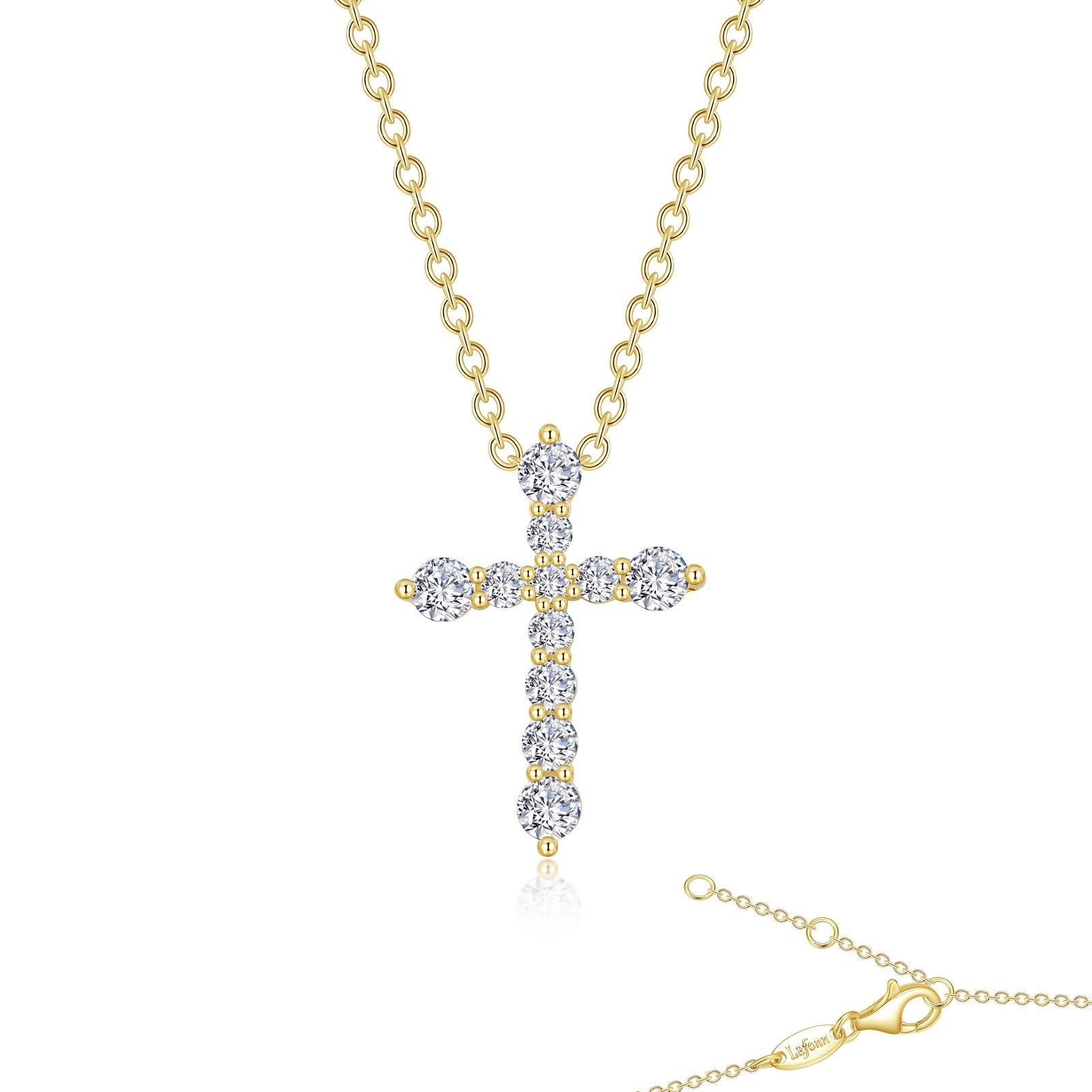 Lafonn Simulated Diamond 0.67cttw. Cross Pendant Necklace P0207CLG