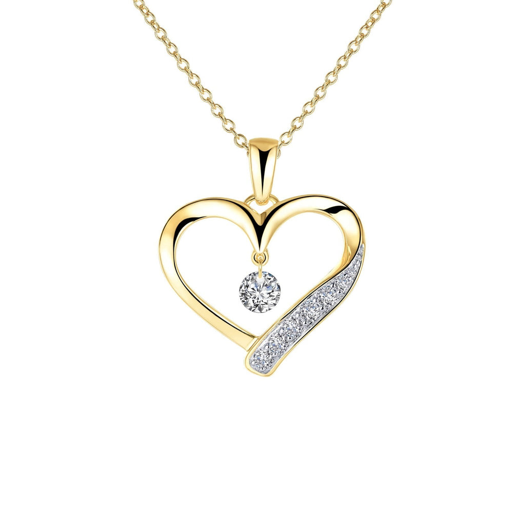 Lafonn Simulated Diamond Open Heart Pendant Necklace P0221CLT