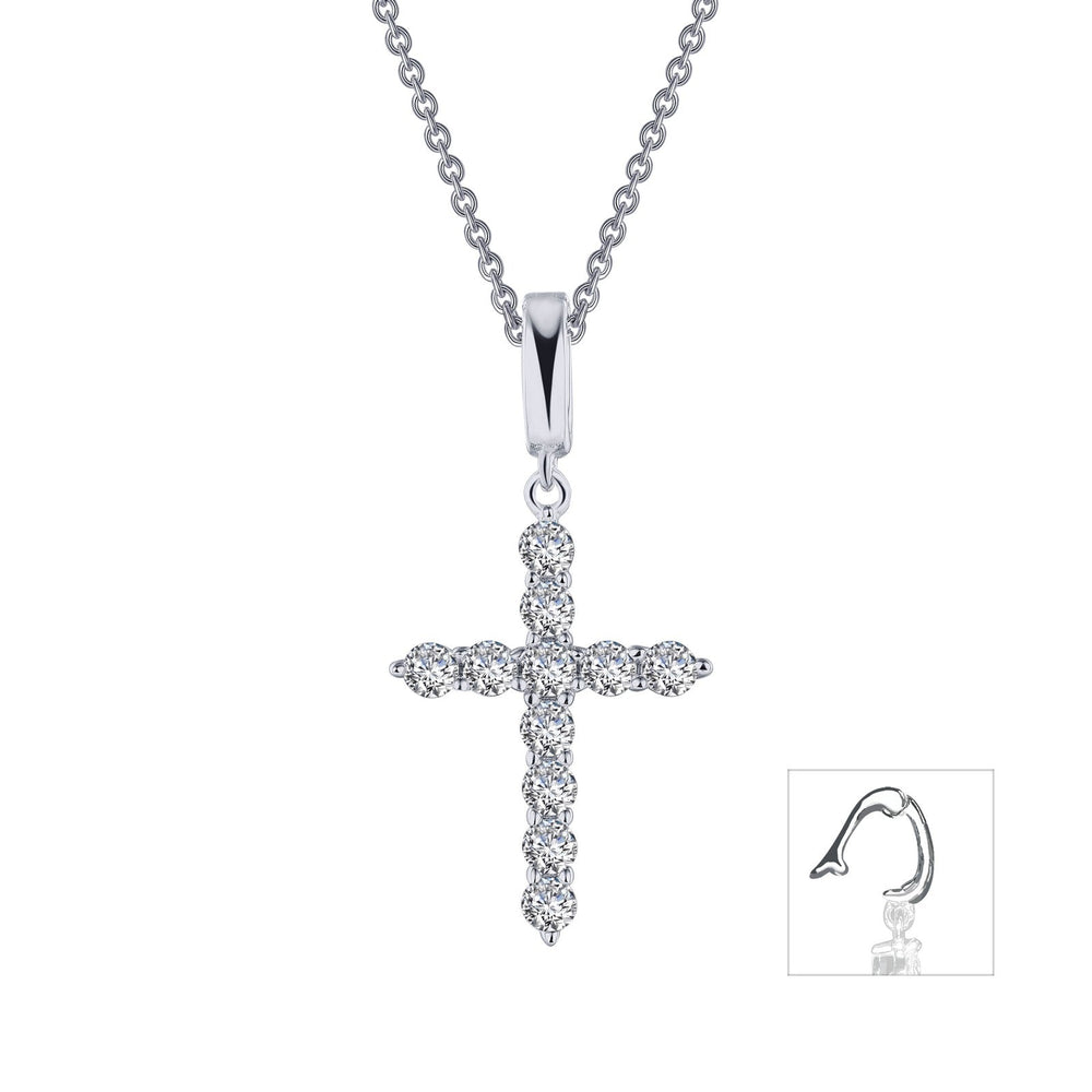 Lafonn Simulated Diamond 0.55ct Cross Necklace P0242CLP