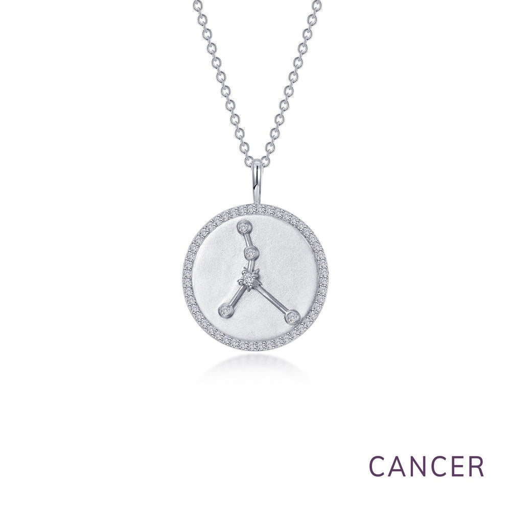 Lafonn Simulated Diamond Zodiac Constellation Coin Necklace - Cancer P0299CLP20