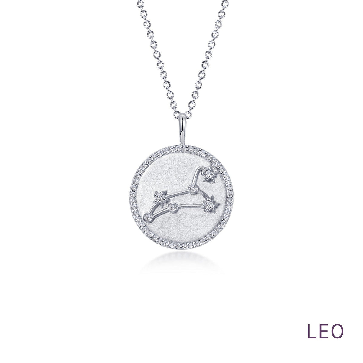 Lafonn Simulated Diamond Zodiac Constellation Coin Necklace - Leo P0300CLP20