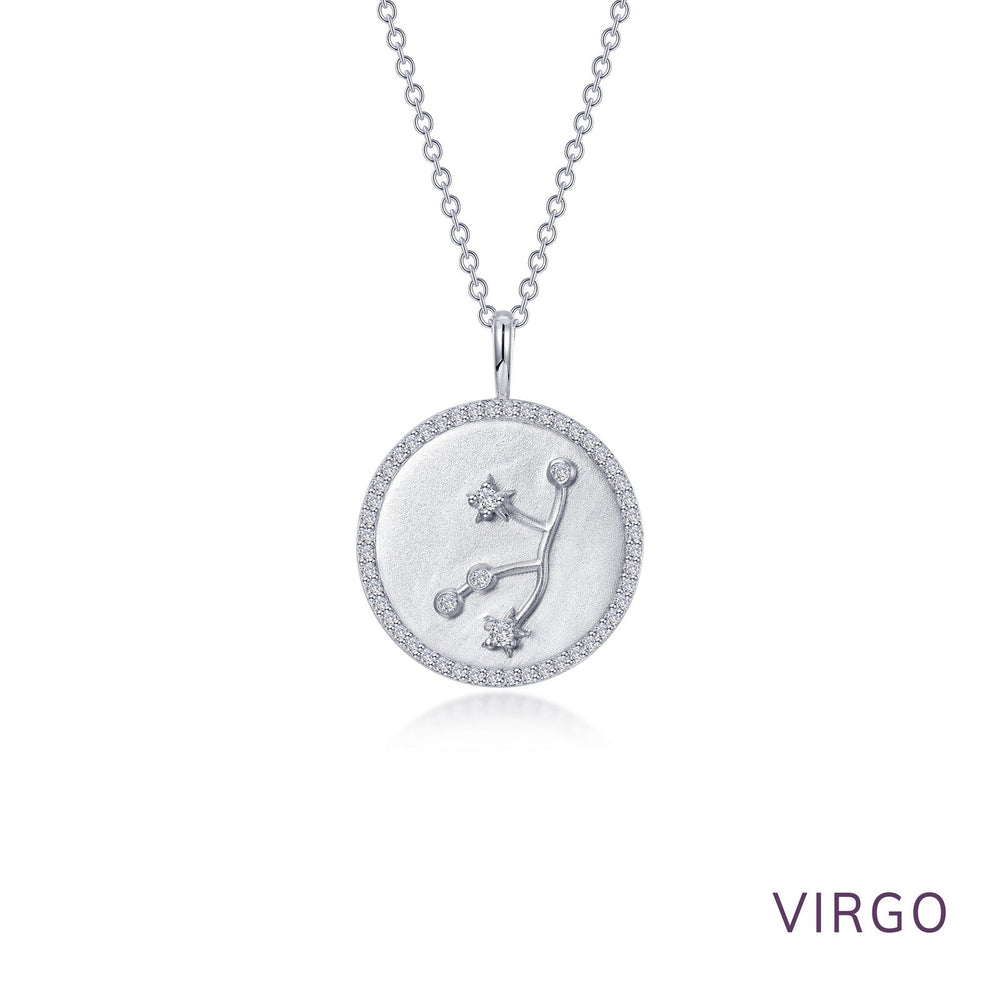 Lafonn Simulated Diamond Zodiac Constellation Coin Necklace - Virgo P0301CLP20