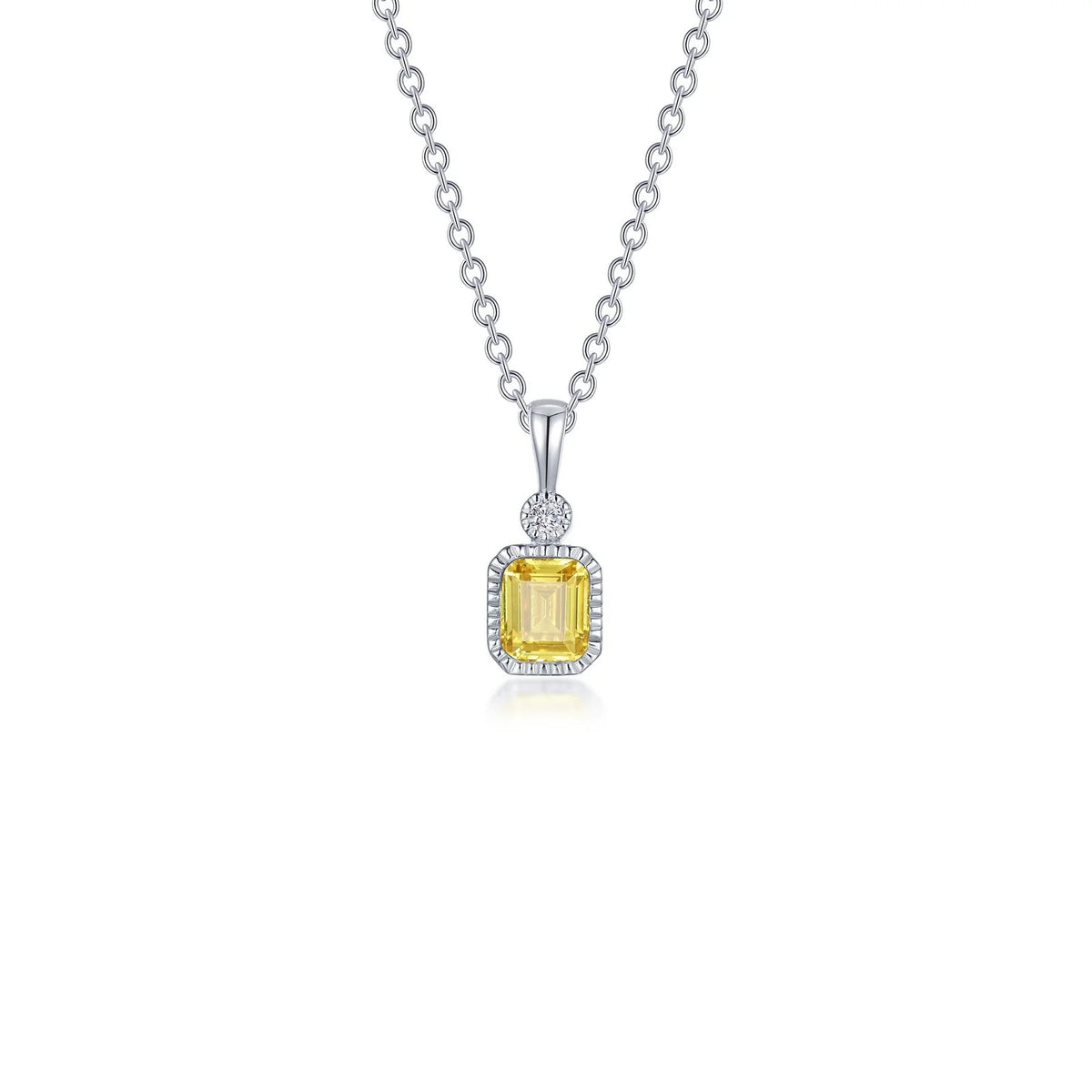 Lafonn Simulated Diamond &amp; Canary Drop Necklace P0314CAP20