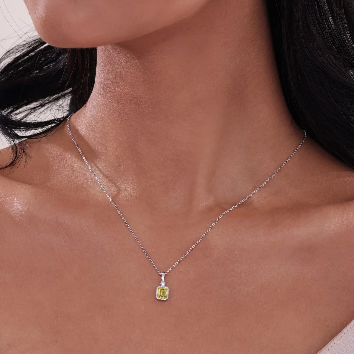 Lafonn Simulated Diamond &amp; Canary Drop Necklace P0314CAP20
