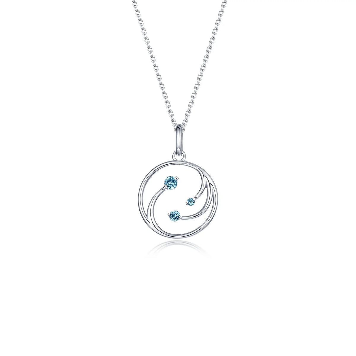 Lafonn Blue Topaz Three Wishes Pendant Necklace P0317BTP